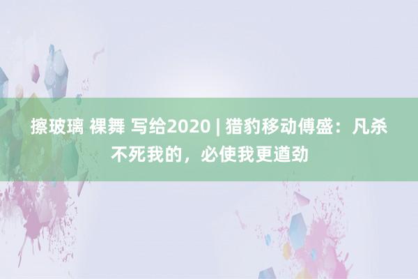 擦玻璃 裸舞 写给2020 | 猎豹移动傅盛：凡杀不死我的，必使我更遒劲