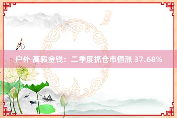 户外 高毅金钱：二季度抓仓市值涨 37.68%